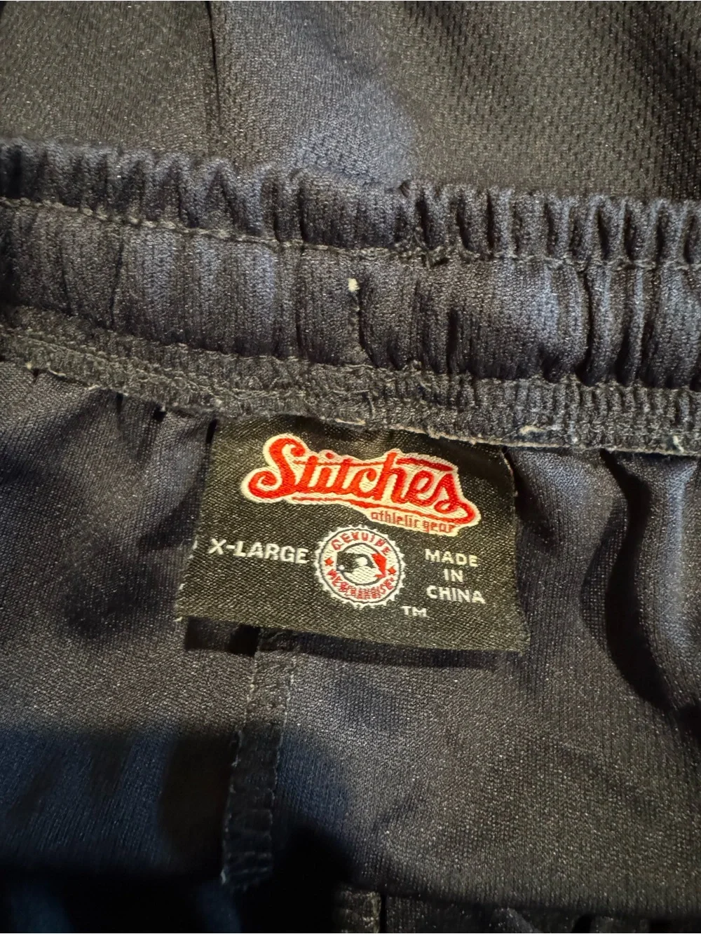 Stitches Men's Athletic Shorts in Navy and Gray with NY Logo